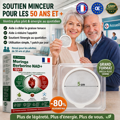 Boutique officielle | 🇫🇷⚡️DR. Fachmer® Moringa · Berbérine × NAD+ Patch Nano Microneedle 10-en-1 🇫🇷 1 fois par jour – résultats visibles en 7 jours ✅ Pour le contrôle du poids, la peau relâchée, le métabolisme et le bien-être général.