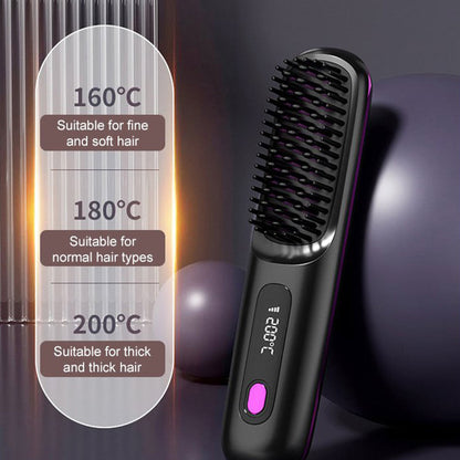🎁Flash Sale(🚀50%OFF)🎁Cordless Ceramic Heated Hair Straightening Comb