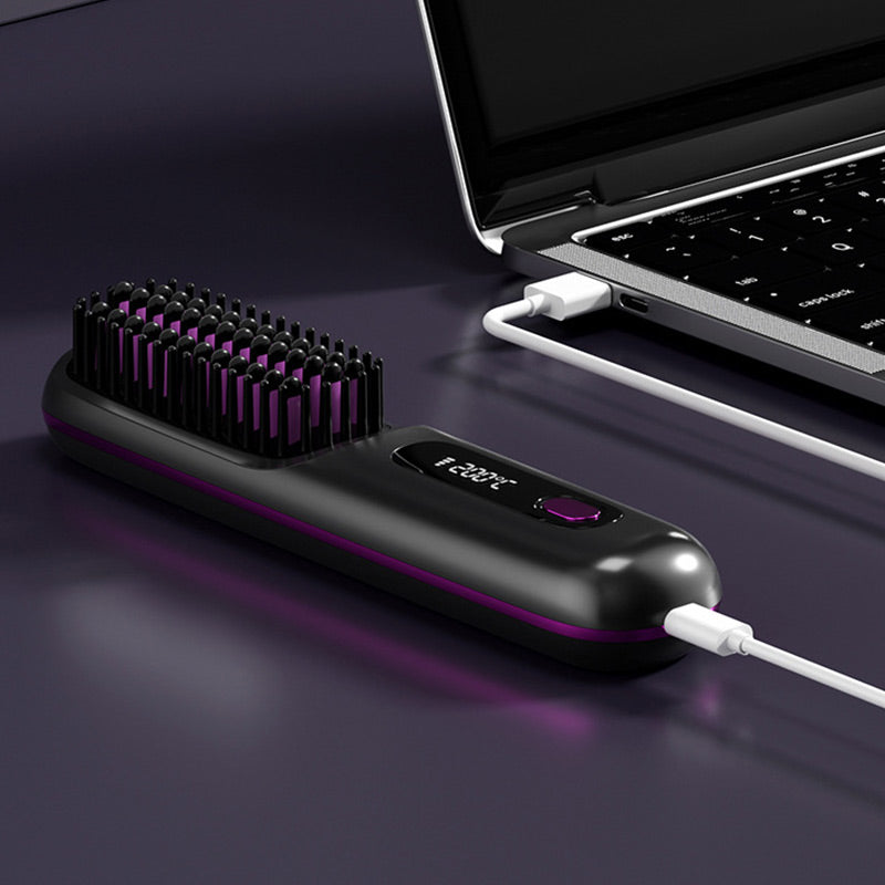 🎁Flash Sale(🚀50%OFF)🎁Cordless Ceramic Heated Hair Straightening Comb