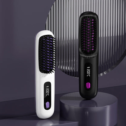 🎁Flash Sale(🚀50%OFF)🎁Cordless Ceramic Heated Hair Straightening Comb